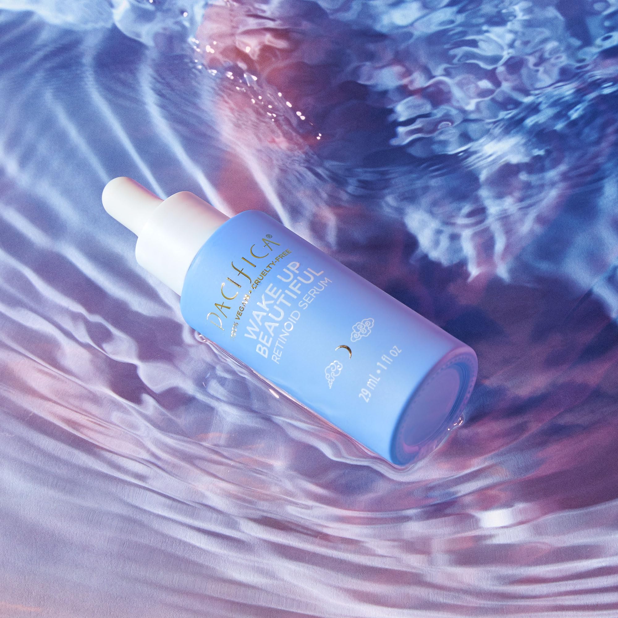 Pacifica Beauty | Wake Up Beautiful Overnight Retinoid Serum | For Fine Lines & Wrinkles, Dark Spots, and Uneven Skin Tone | Petroleum-Free | For Aging Skin | Clean Skincare | Vegan + Cruelty Free